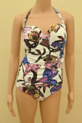  Nuevo Tankini Next Multi Floral Bajo Cableado Barriga Talla 32 34 36 F & G       Foto 1 de 4