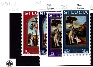 152527 St Lucia 1968 Stamps Scott #231-34 Paintings Mint NH - Picture 1 of 1