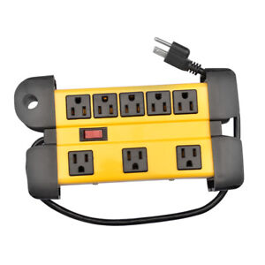 8 Outlet Power Strip Surge Protector With 15 Amp Breaker