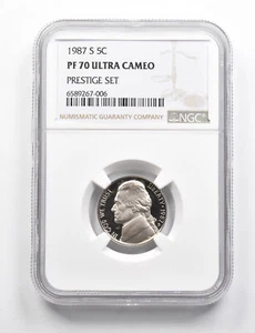 PF70 UCAM 1987-S Jefferson Nickel Prestige Set NGC RARE PEDIGREE *9775 - Picture 1 of 3