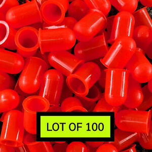 Retro Incandescent LED Pinball Machine Light Lamp Bulb Cover Condom RED LOT 100