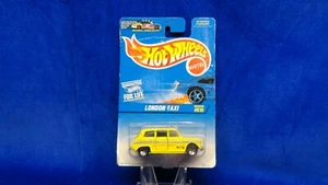 1996 Hot Wheels yellow LONDON TAXI opening doors ALL METAL #619 metal Sealed NIP - Picture 1 of 4
