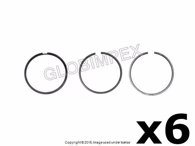 Porsche 911 914 '65-'72 Juego de 6 anillos de pistón estándar GOETZE + GARANTÍA Foto 1 de 1