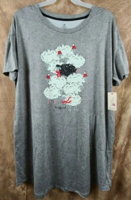 L - XL Secret Treasures Sleep Dorm Shirt Women's Plus Size Be Different Sheep - Image 1 of 4