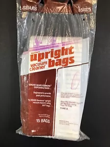 Sears Kenmore Vintage upright vacuum bag type A 2050375 Unopened Bag of 15 qty - Picture 1 of 6
