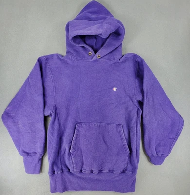 Sudadera con Capucha Campeón Tejido Inverso Años 90 De Colección EE. UU. Juvenil Talla L Púrpura Foto 1 de 4