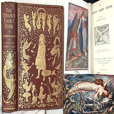 1904 BROWN FAIRY BOOK ANDREW LANG 1ST EDITION BUSHMEN INDIANS FAIRY TALE FANTASY - Image 1 of 4