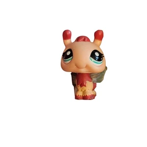 Littlest Pet Shop 1798 Bumble Bee rosso pesca con ali trasparenti autentico - Foto 1 di 4
