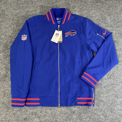Nike On Field Buffalo Bills Lateral Cremallera Completa Hombres Pequeña Chaqueta de Bombardero Nueva con Etiquetas Foto 1 de 4