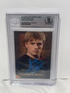 JOSH HUTCHERSON SIGNED 2012 #3 NECA CARD HUNGER GAMES PEETA MELLARK AUTO BECKETT - Picture 1 of 2