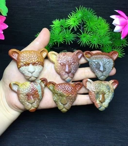 A++ Cuarzo natural jaspe océano tallado a mano cristal de leopardo Reiki curación 1 pieza - Imagen 1 de 14