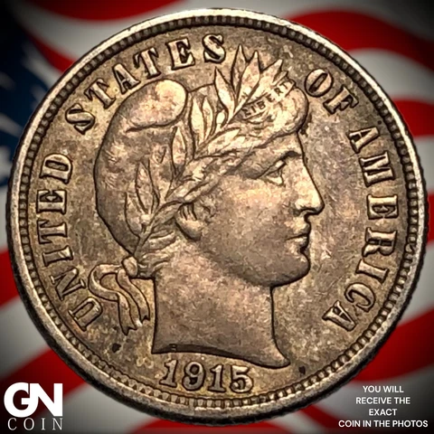 1915 P Barber Dime  Q6977 Cover