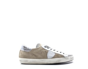 PHILIPPE MODEL Sneakers Donna LYON LOW WOMAN BLE Blanc Beige A11ELYLDBL04 -  Voglino Abbigliamento