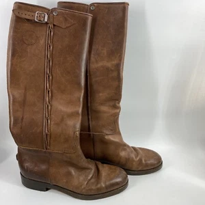 Golden Goose Deluxe Venezia Brown Leather Knee High Boot EU 37 Gently Worn Italy - Picture 1 of 12