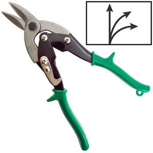 Heavy Duty Straight and Right-Cut Aviation Tin Snips Metal Cutter, 10 Inch - Picture 1 of 6