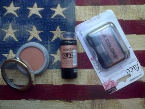 3pc blush set: LA Colours Peach Rose, Jordana Toast, Master Glaze Nude Rebellion - Picture 1 of 9
