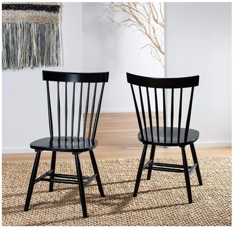 Safavieh American Homes Collection Burris Country Farmhouse Black Spindle Side C Cover