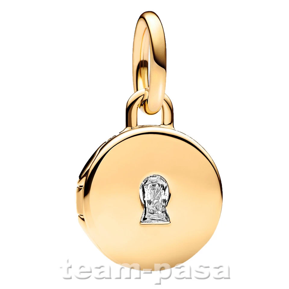 Pandora Charm 763066C01 Aufklappbares Liebesmedaillon 14 Karat Vergoldung