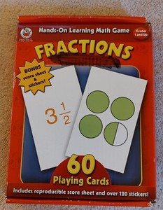 Frank Schaffer Hands-On Learning Beginning Fractions Card Game 2008