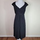 KM Collections by Milla Bell Black Beaded Cap Sleeve Formal A Line Dress Size 10
