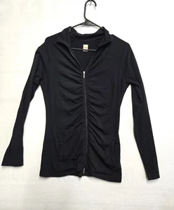 LUCY schwarz Reißverschluss vorne Activewear Hoodie Sweatshirt Jacke Small - Bild 1 von 2
