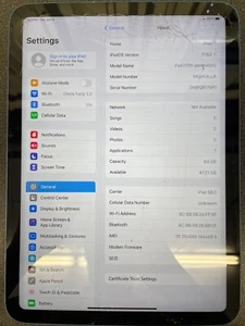 Apple iPad 10th Gen 64GB, Wi-Fi + Cellular, 10.9 in -Blue-Cracked - Afbeelding 1 van 2