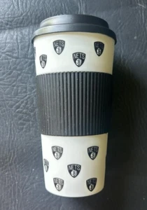 NBA Brooklyn Nets 16 Oz Plastic Tumbler Travel Cup Hot/Cold Coffee Mug No Spill - Picture 1 of 3