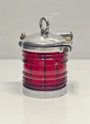 Refurbished Royal Nautical Red Glass Pendant Lamp – Vintage Hanging Light - Image 1 of 4
