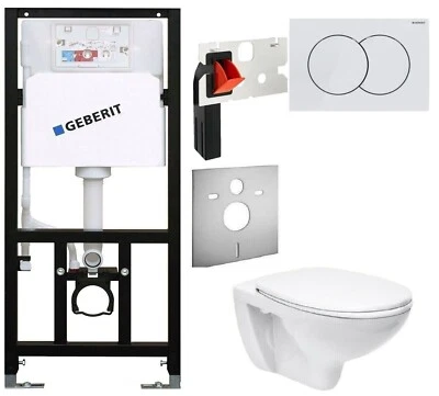 WC Vorwandelement   Set mit Spülkasten Geberit  Einwurfschacht  Bedienungsplatte - Bild 1 von 4
