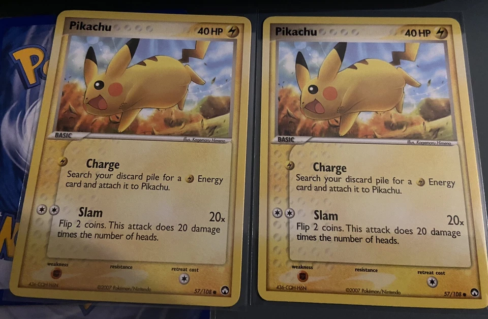 VERY RARE DIFFERENT PRINT Pokemon card Pikachu 57/108 2007 EX Power keepers - Image 1 of 1