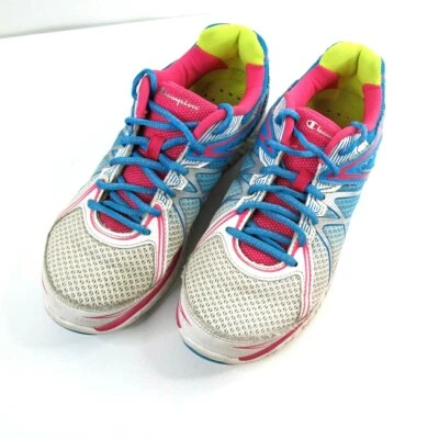 Zapatos deportivos/correr/casuales Champion para mujer talla 8 verde azulado/rosa/blanco - Usados en excelente estado Foto 1 de 4