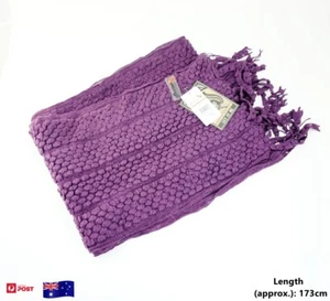 Granmen Fashion Womens Acrylic Winter Soft Knitted Scarf Purple (B30) - Picture 1 of 5