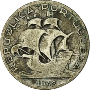 Portugal 2.50 Escudos Coin | Portuguese Ship | Silver | 1932 - 1951 - Picture 1 of 12