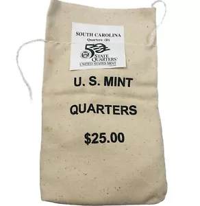 SOUTH CAROLINA 2000 D Washington State Quarters 3 US Mint Bags 300 Quarters UNC - Picture 1 of 3
