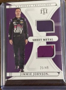 2022 Panini National Treasures Jimmie Johnson Dual Race-Used Sheet Metal 35/49 - Picture 1 of 3