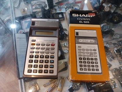 SHARP ELSI MATE EL-505 ELECTRONIC SCIENTIFIC CALCULATOR IN BOX | MADE IN JAPAN - Image 1 of 4