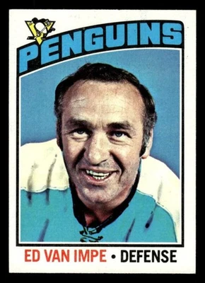 1976 TOPPS ED VAN IMPE 157 NRMT HOCKEY PITTSBURGH PENGUINS - Image 1 of 2