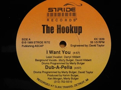 The Hookup Detroit Electro Hip Hop 12 Inch Single 33 I Want You on Stride - Image 1 of 2