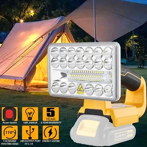 Taschenlampe für Dewalt Akku 2000LM Schnurloses LED-Arbeitslicht für Baustellen - Bild 1 von 10