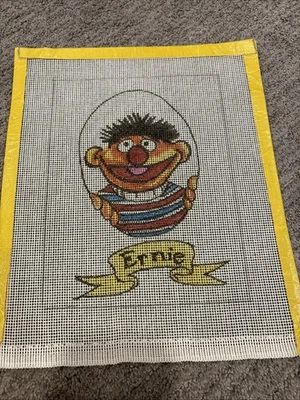 Ernie Needlepoint Handpainted Canvas Vintage Sesame Street - Image 1 of 3