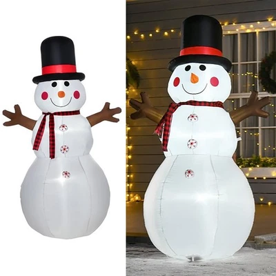 Christmas Inflatable Outdoor Snowman 6ft Garden Indoor Decoration LED Lit — 第 1/4 张图片