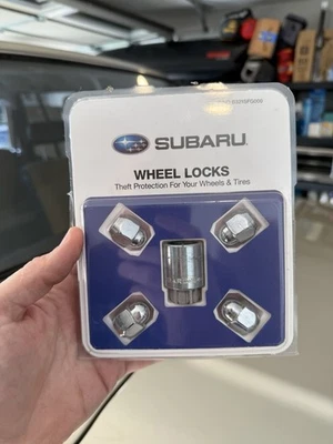 Juego de 4 cerraduras de rueda Subaru B321SFG000 originales OEM Foto 1 de 2