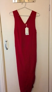 Mango MNG Long Dress Size UK 6 Brand New With Tags Red Exclusive Collection - Picture 1 of 5