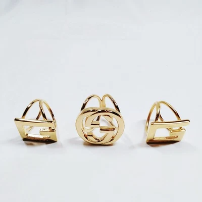 SIN TARIFA Gucci Bufanda Anillo 3 Set Metal Dorado 3608839 Foto 1 de 4