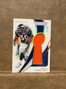 2024 Immaculate Collection Championship Memorabilia Terrell Davis /99 - Picture 1 of 2