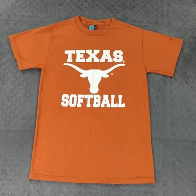 Texas Longhorns Softball Shirt Y2K Orange Short Sleeve Women Small - Image 1 of 4