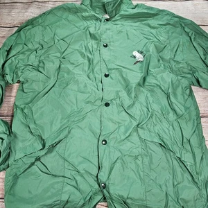 Vintage Aristo Jac Hilton Bomber Jacket Adult Large Green Snap Owl Distressed - Picture 1 of 8