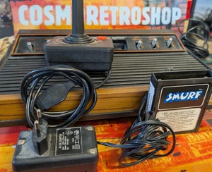 Atari 2600 VCS Videospielsystem light sixer (komplett) works PAL Smurf - Bild 1 von 6