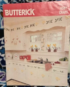 Butterick Bastelmuster 6587 Küchenschablonen Vintage Blatt Erdbeeren Korb - Bild 1 von 7