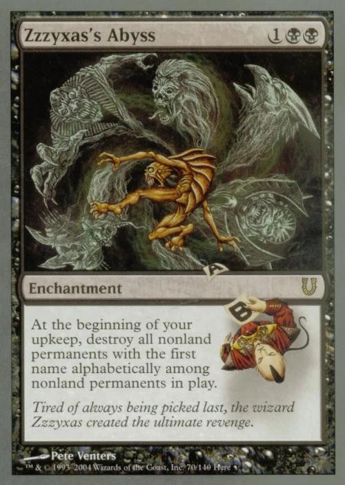 Zzzyxas's Abyss - Medium Play MTG Unhinged - Image 1 of 1